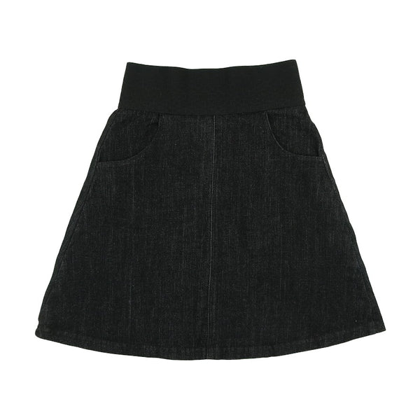 Bopop Black Denim Skirt