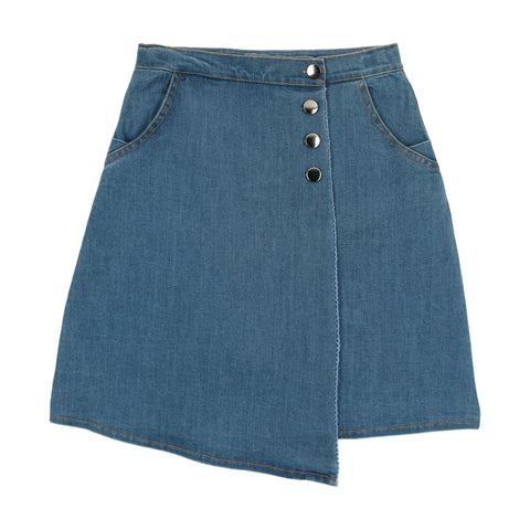 Bopop Scallop Denim Skirt