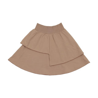 Bopop Tan Scalloped Skirt
