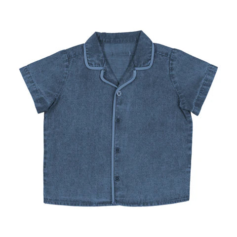 Bopop Denim Scallop Boy Shirt
