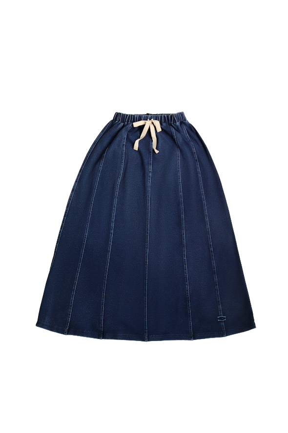 Crew Kids Blue Denim Paneled Maxi Skirt