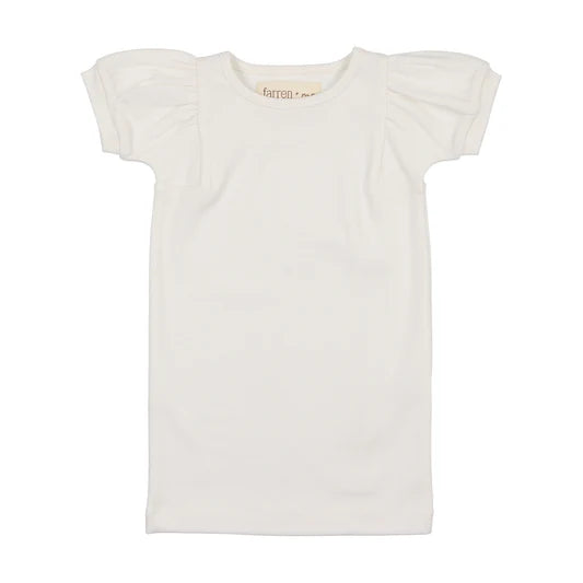 Farren and Me SS Cream Puff Sleeve Tee