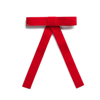 Halo Red Taffy Patent Leather Bow Clip
