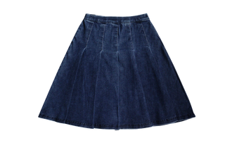 Crew Kids Blue Denim Box Pleated Skirt