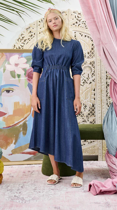 Laurent Indigo Wash Denim Dress
