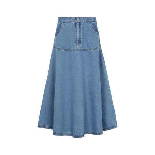 Little Parni Denim Teen Skirt in Blue Denim