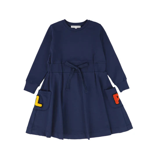Little Parni LP Pocket Dress in Navy