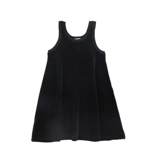 Little Parni Black Velour Short Jumper