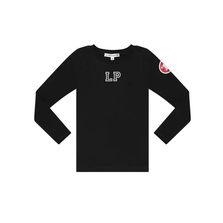 Little Parni Girls Est Long Sleeve Tshirt in Black
