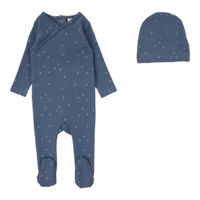 Lilette Sail Away Footie Set in Off Navy