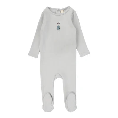 Lilette Doll Footie In Seafoam