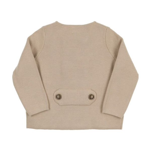 Analogie Taupe Knit Double Breasted Blazer