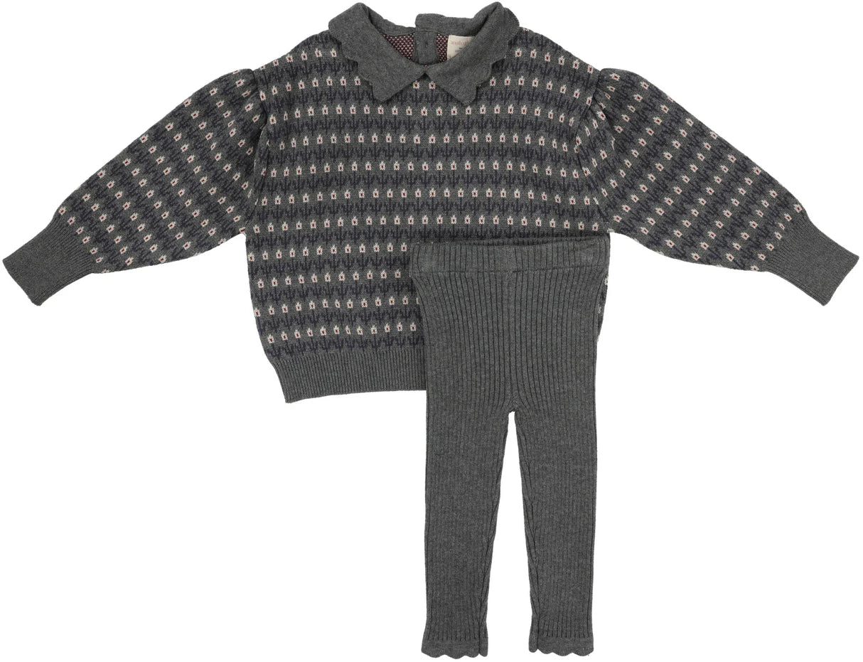 Analogie Knit Ruffle Set - Cinnamon main image 0