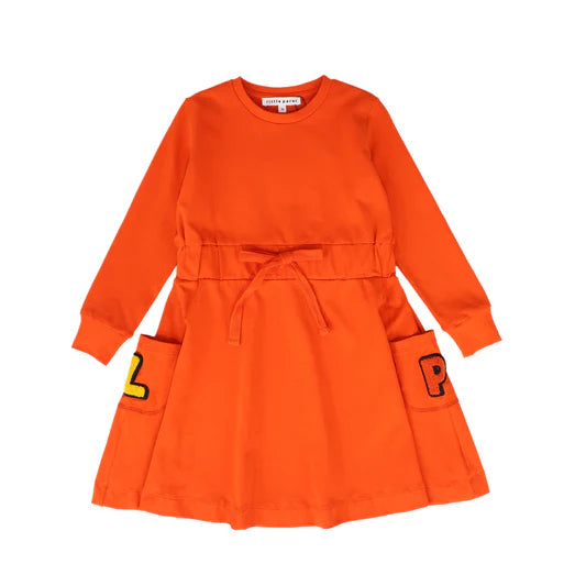 Little Parni LP Pocket Dress in Orange