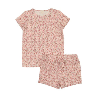Lil Legs SS Rosewood Floral Printed Loungeset