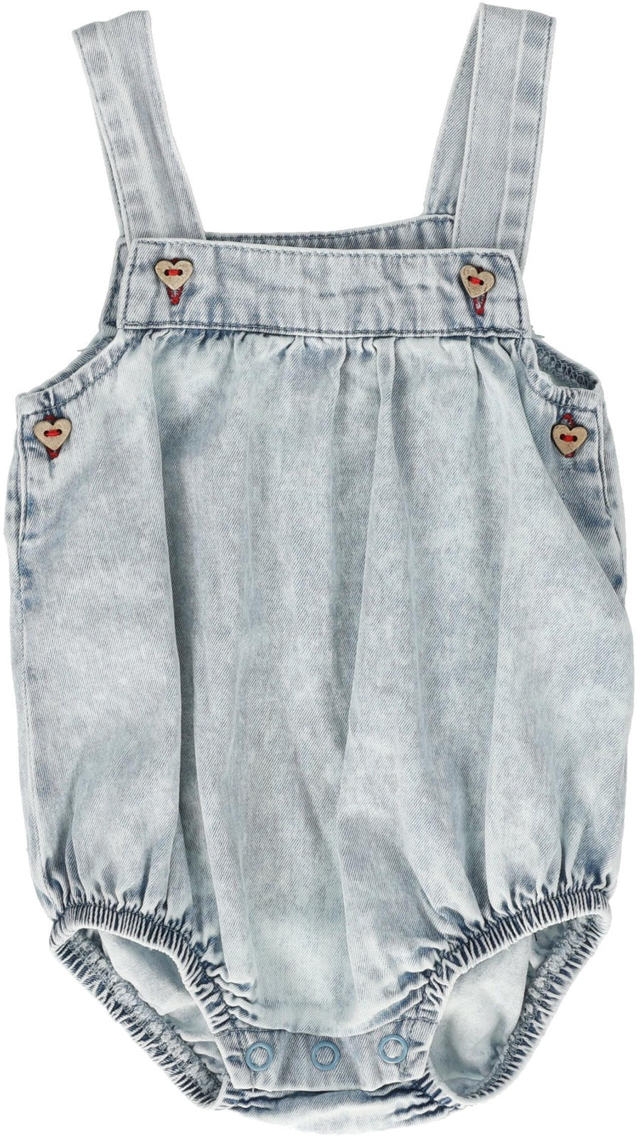 Analogie Gingham Suspender Romper - Bright Blue main image 1