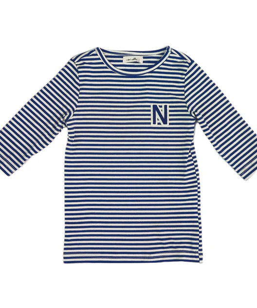 Nou Nelle N Striped Tee in Blue