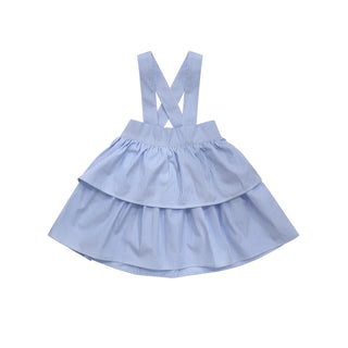 Little Parni Blue Stripe Tiered Skirt