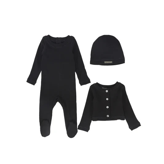 Little Parni Black Rhinestone Baby Set