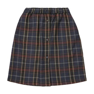 Tocoto Vintage Checkered Midi Skirt