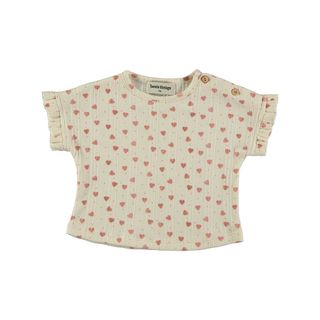 Tocoto Vintage Baby Tee in Heart Print