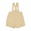 Kin Kin Baby Overalls In Natural/White Plaid