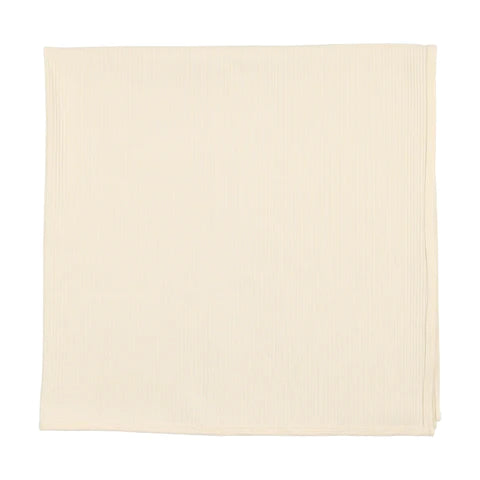 Lil Legs Cream Ribbed Blanket