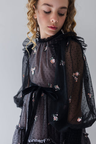 Petite Amalie Petite Rosebud Embroidered Dress