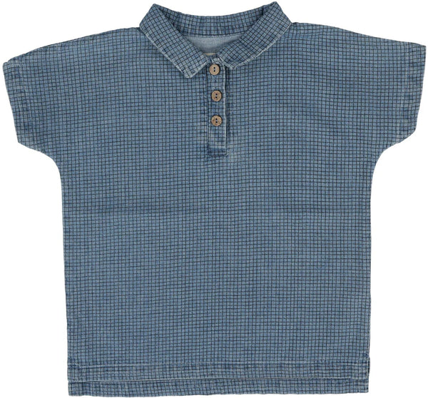 Analogie Checked Shirt In Checked Denim