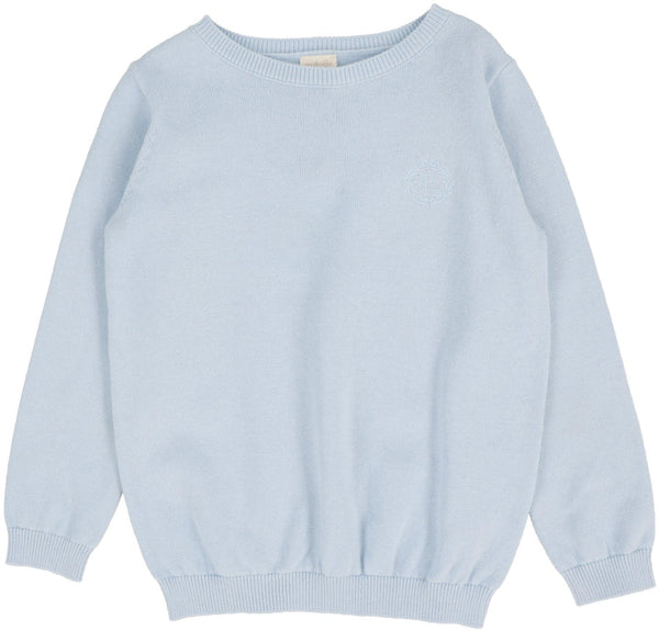 Analogie Boys Long Sleeve Crewneck Sweater in Light Blue