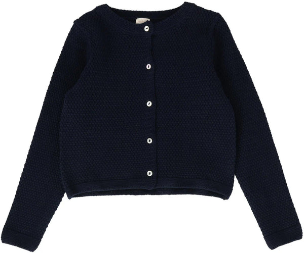 Analogie Knit Classic Cardigan in Navy