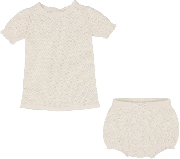 Analogie Girls Two Piece Set in Natural Ivory