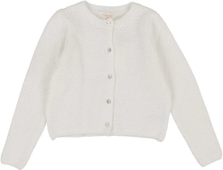 Analogie Knit Classic Cardigan in Winter White