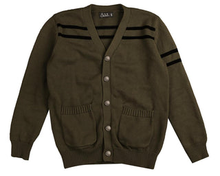 Belati Basil Stripe Detail Cardigan