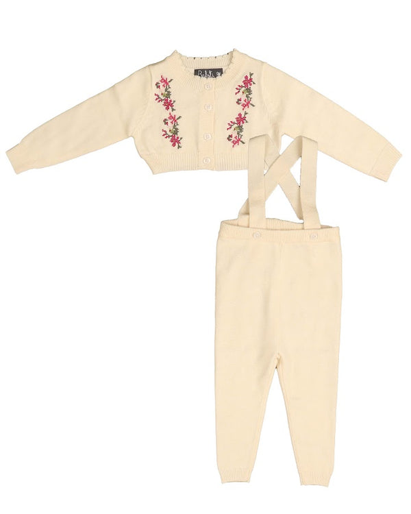 Belati Cream Cross-Stitch Embroidered Baby Set