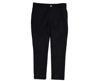 Belati Wine Wool Plaid Pants