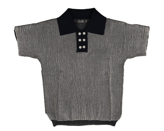 Belati Navy Boxy Textured Knit