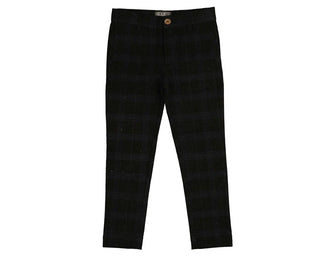 Belati Grey Wool Plaid Pants