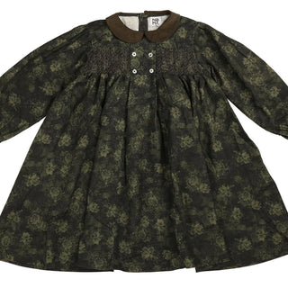 Belati Basil Floral Smocked Dress