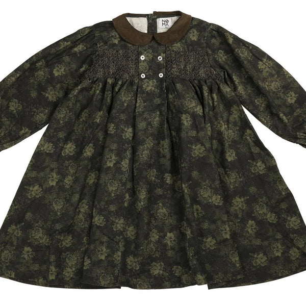 Belati Basil Floral Smocked Dress