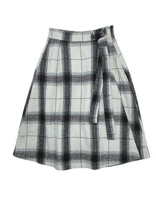 Best Frendz Woolen Plaid Wrap Skirt