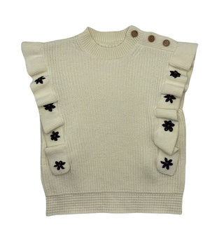 Best Frendz Cream Lone Flower Sweater