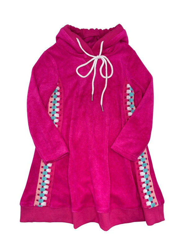 Best Frendz Fuchsia Crochet Terry Robe