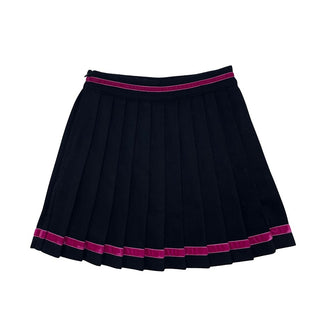 Best Frendz Black/Fuchsia Velvet Ribbon Skirt