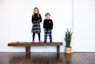 Best Frendz Blazer Tie Plaid Skirt