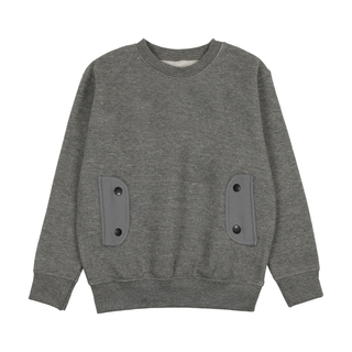 Bopop Grey Snap Sweatshirt