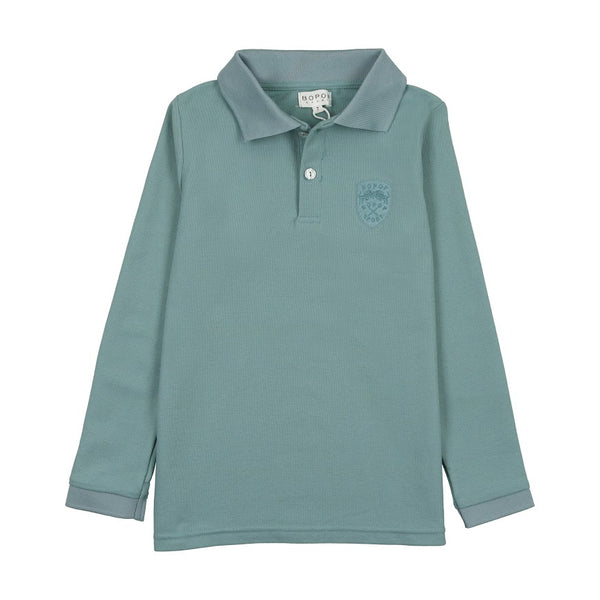 Bopop Sky Blue Emblem Polo LS