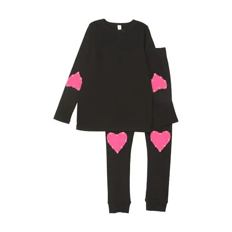 Bopop Heart Stitch Patch Pajamas