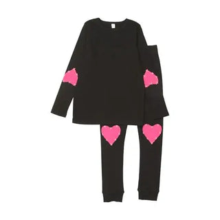 Bopop Heart Stitch Patch Pajamas
