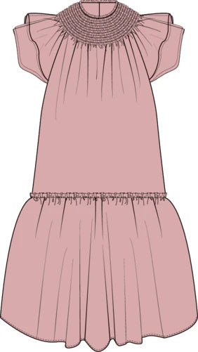 C'era una Volta Carla Dress Long Dusty Pink